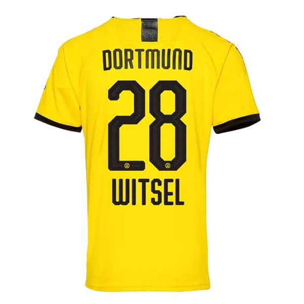 Tailandia Camiseta Borussia Dortmund NO.28 Witsel Primera equipación 2019-2020 Amarillo
